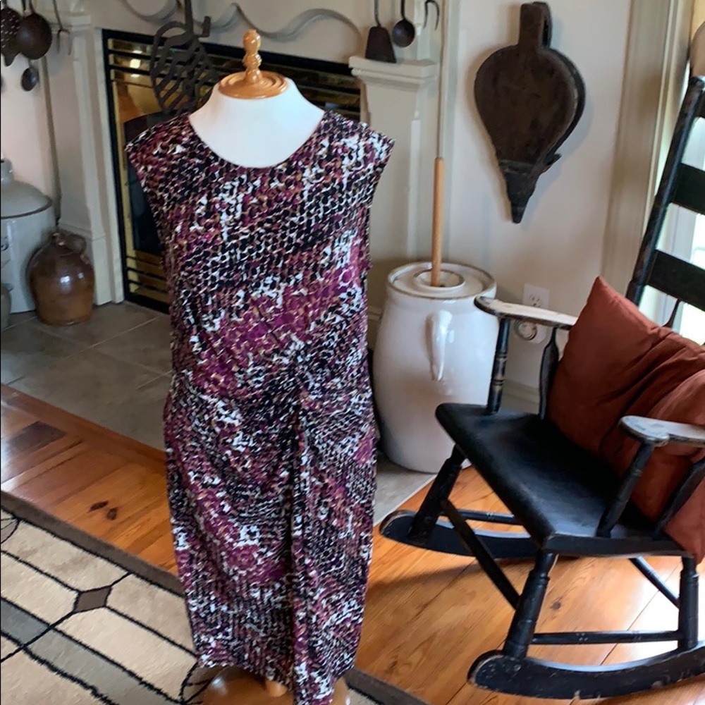 Apt 9 Sleeveless Dress Multi Color Print Large